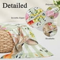 thumbnail image 2 of Easter Bunny Pillow Covers, Linen Long Throw Pillow Case, Spring Watercolor Flower Green Plaid Holiday Pillow Protector Decorative Cushion Cover for Living Room/Bedroom 16" x 24", 2 of 8