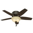 thumbnail image 2 of Hunter - Newsome Indoor Low Profile Ceiling Fan With Light, 42-inch, Premier Bronze, Traditional-style, 3-speed WhisperWind Motor, 51081, for Living Rooms, Bedrooms, 2 of 16