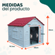 thumbnail image 2 of Casa para Perro Mediano Chico MascoAmigo con Puerta Metálica Térmica plastico 75x65x63 cm Rojo, 2 of 8