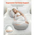 thumbnail image 3 of VEVOR Almohada de embarazo Almohada de maternidad de cuerpo completo en forma de C Ultra suave y transpirable, 3 of 9