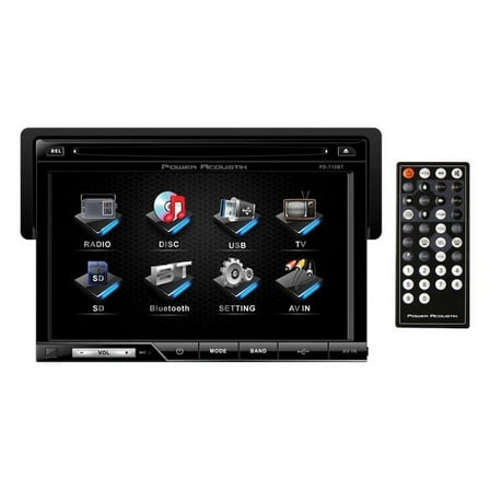 Power Acoustik PD-710B 7" Single-DIN In-Dash TFT/LCD Touchscreen DVD Receiver with Bluetooth