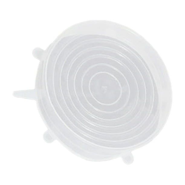 Juego de 3 tapas de silicona reutilizables para almacenar alimentos en tazones, tazas y recipientes. Tapas elásticas flexibles y a prueba de fugas para la conservación de alimentos en la cocina.