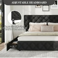 thumbnail image 3 of GARVEE Full Size Bed Frame, with 4 Storage Drawers & Adjustable Headboard, Black, 3 of 7