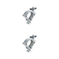 thumbnail image 4 of Justharion Durable Alloy Wrap Around Clamp for Club Exhibition Event Stylish Lighting Hook Mount Silver T master 2Set, 4 of 6