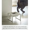 thumbnail image 2 of Yamazaki Home  Single Pet Food Bowl - Two Styles, Steel and Ceramic, Tall, 1.25 - L 6.1 x W 5.91 x H  3.94 inches White, 2 of 7