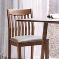 thumbnail image 5 of Livinia Jeno Slat Back Wooden Dining Chairs Set of 2 (Walnut), 5 of 8