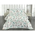 thumbnail image 2 of Ambesonne Tribal Vibes Quilted Coverlet 3 Pcs, Western Tent Print, Queen Size, Teal White Multicolor, 2 of 4