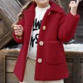 thumbnail image 2 of Mikilon Girls Winter Coats Size 2-8 Years Solid Color Plus Velvet and Thicken Jackets Casual Long Sleeve Fall and Winter Round Neck Cute Fleece Clothes, 2 of 9