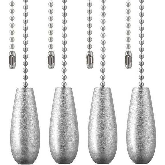 4 Pcs Ceiling Fan Chain Pulls Decorative Extension, 12 Inches Wooden Pull Chain Fan Pulls Set Ornaments for Ceiling Light Lamp Fan Chain