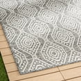 thumbnail image 3 of NICOLE MILLER NEW YORK Corin Ogee Indoor Outdoor Area Rug, UV Fade Resistant, Low Pile, Warm Grey/Cream, 5'2"x7'2", 3 of 7