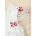 thumbnail image 6 of Gupgi Newborn Girl Outfit, Fly Sleeve Butterfly Tulle Romper with Hairband Summer Clothes, 6 of 9