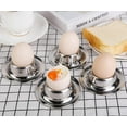thumbnail image 5 of Stainless Steel Egg Cup Set Boiled Egg Holder Tableware Kitchen Utensils, 5 of 5