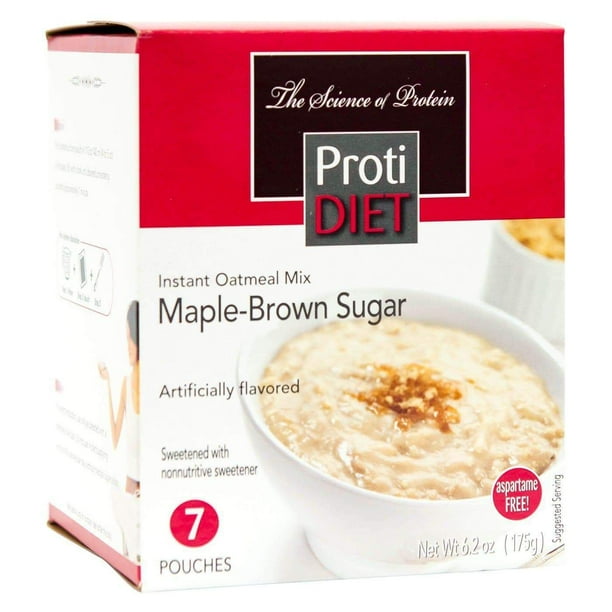 Protidiet Oatmeal Maple Brown Sugar 7 Box High Protein 15g Low Calorie Low Fat Walmart Com Walmart Com