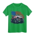 thumbnail image 5 of mgoYE 250th Anniversary Flag Tee Boys American Anniversary 250th Independence Day T-Shirt Girls Boy's Fashion Casual Printed Round Neck Short Sleeve T Shirt USA Flag T-Shirt(Green,2-3 Years), 5 of 5