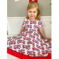 thumbnail image 2 of Little Dress Shoppe, LLC Firetruck Twirly Dress,Female Toddler Knee Length Frock Dress., 2 of 9
