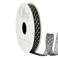 thumbnail image 2 of Offray Ribbon, Black 3/8 inch White Dots Sheer Ribbon, 15 feet, 2 of 8