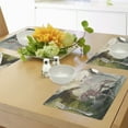 thumbnail image 4 of Ambesonne Hummingbirds Place Mats Set of 4, Fantasy Leaves Birds, Standard Size, Multicolor, 4 of 6