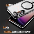 thumbnail image 5 of Allytechgroup Galaxy S23 Plus Clear Case with Screen Protector, Not-Yellowing Anti-Scratch Magsafe Compatible Wireless Charging Shockproof Bumper Magnetic Case for Samsung Galaxy S23 Plus, Black, 5 of 7