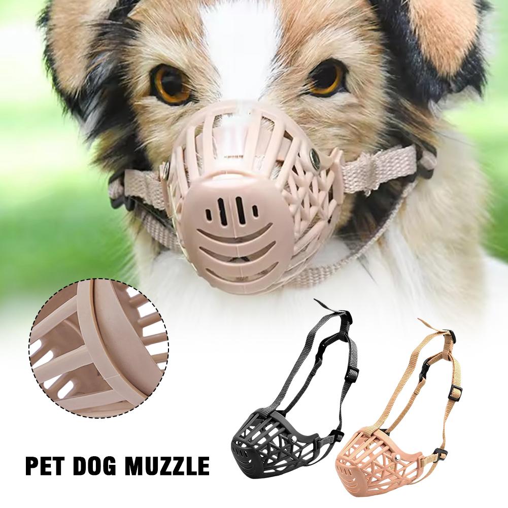 Dog Muzzle Mouth Cover Anti Bite Barking Chewing Mesh Mask Small Large ...