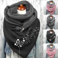 thumbnail image 4 of Women  Feather Vintage Print Boho Scarf  Shawls Wraps Winter Warm Short Scarves, 4 of 4