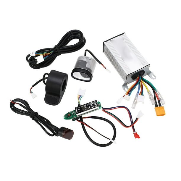 Kit de conversión de bicicleta eléctrica, controlador de scooter eléctrico de 7 piezas Kit de controlador de scooter eléctrico Kit de controlador de medidor de scooter eléctrico Eficiencia óptima