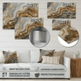 thumbnail image 4 of Designart "Marble Essence Gold and Grey II" Abstract Marble Metal Wall Art Prints, 4 of 5