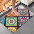 thumbnail image 4 of Multicolor Ethnic Mandala Pattern Bathroom Rugs Mat,Non Slip Microfiber Bathroom Rug,Rubber Backing,Soft Bathroom Mats for Bathroom Floor,Tub and Shower,20x32in(50x80cm), 4 of 5