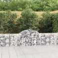 thumbnail image 1 of vidaXL Arched Gabion Baskets 4 pcs 200x30x60/80 cm Galvanised Iron, 1 of 4