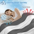 thumbnail image 3 of Grey Stripes Cooling Blanket, Lightweight Breathable Summer Throw Blanket with Double Sided Cold Effect, Simple Gray White Texture Picnic Beach Blankets Bed Sheet for Hot Sleepers 40"x60", 3 of 8