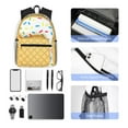 thumbnail image 6 of Easygdp White Ice Cream Casual Laptop Backpack, Large Capacity Schoolpack for School, Travel, Business, 6 of 8