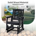 thumbnail image 5 of Zimtown 28" Wooden Outdoor Patio Glider Chair with Cup Holder & Armrests, Fir Wood Single Yard Rocking Seat Black, 5 of 9