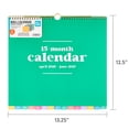thumbnail image 5 of Pen+Gear Monthly Large (13.25" x 12.5") Multi Color Solid 15 -Month April 2026 -June 2027 Wall Calendar with Stickers, 5 of 5