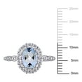 thumbnail image 2 of Everly Women's Aquamarine and Topaz 14k White Gold Ring, 2 of 8