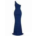 thumbnail image 7 of Iyufng Womens Summer Dresses One-Shoulder Pleated High-Slit Sleeveless Fitted Maxi Dress Gown Dress, 7 of 7