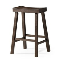 Maven Lane Vincent Wooden Rustic Aesthetic Kitchen Counter Stool, Antiqued Brown Finish