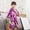 Purple, variant on Kids Girl's Satin Silky Kimono Robe for Spa Toddler Baby Floral Silk Satin Kimono Robes Bathrobe Sleepwear Coat 7-8 Years