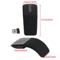 thumbnail image 3 of 2.4GHz Foldable Arc Touch Wireless Mouse Optical Mice With USB Receiver Black, 3 of 9
