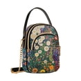 thumbnail image 7 of FORMRS Crossbody Bag for Women Quilted Travel Shoulder Cell Phone Purse with Chain Strap Handbag, White Floral Garden, 7 of 7