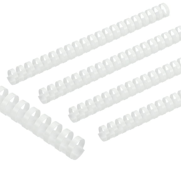 Uxcell 22mm (7/8") Plastic Binding Combs, 10 Pcs 21 Rings Comb Binding Spines 190 Sheet Capacity Letter Size for Binding Paper Sheets, White