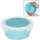 thumbnail image 1 of 1 recipiente plegable azul de 800 ml, recipiente plegable de silicona para acampar con tapa, recipiente de agua portátil, caja bento, bandeja para mezclar plegable, adecuado para acampar, viajar, 1 of 5