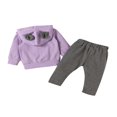 thumbnail image 4 of Baby Girls 2Pcs Fall Long Sleeve Ruffle Hoodie and Pants Outfits, 4 of 9