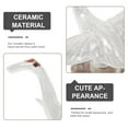thumbnail image 3 of Phenofice 2Pcs Rockery Ornament Crane Shape Ceramic Assorted Color Supplies, 3 of 8