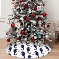 thumbnail image 5 of Sikiie Seahorses and Hearts 30-48 inches {designName} Print Christmas Tree Skirt Snowman Xmas Tree Skirt with Edge Christmas Decorations for Holiday Party36", 5 of 7