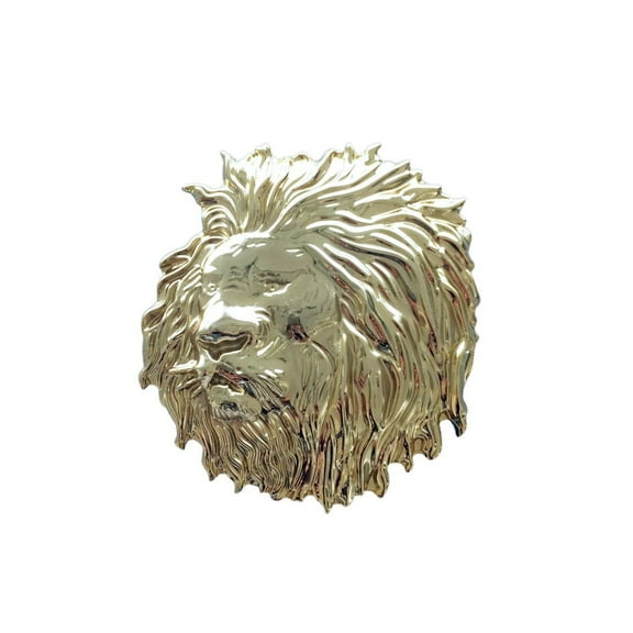 JEAN'S FRIEND Gold Color Plated Lion Head Animal Wildlife Western Belt Buckle