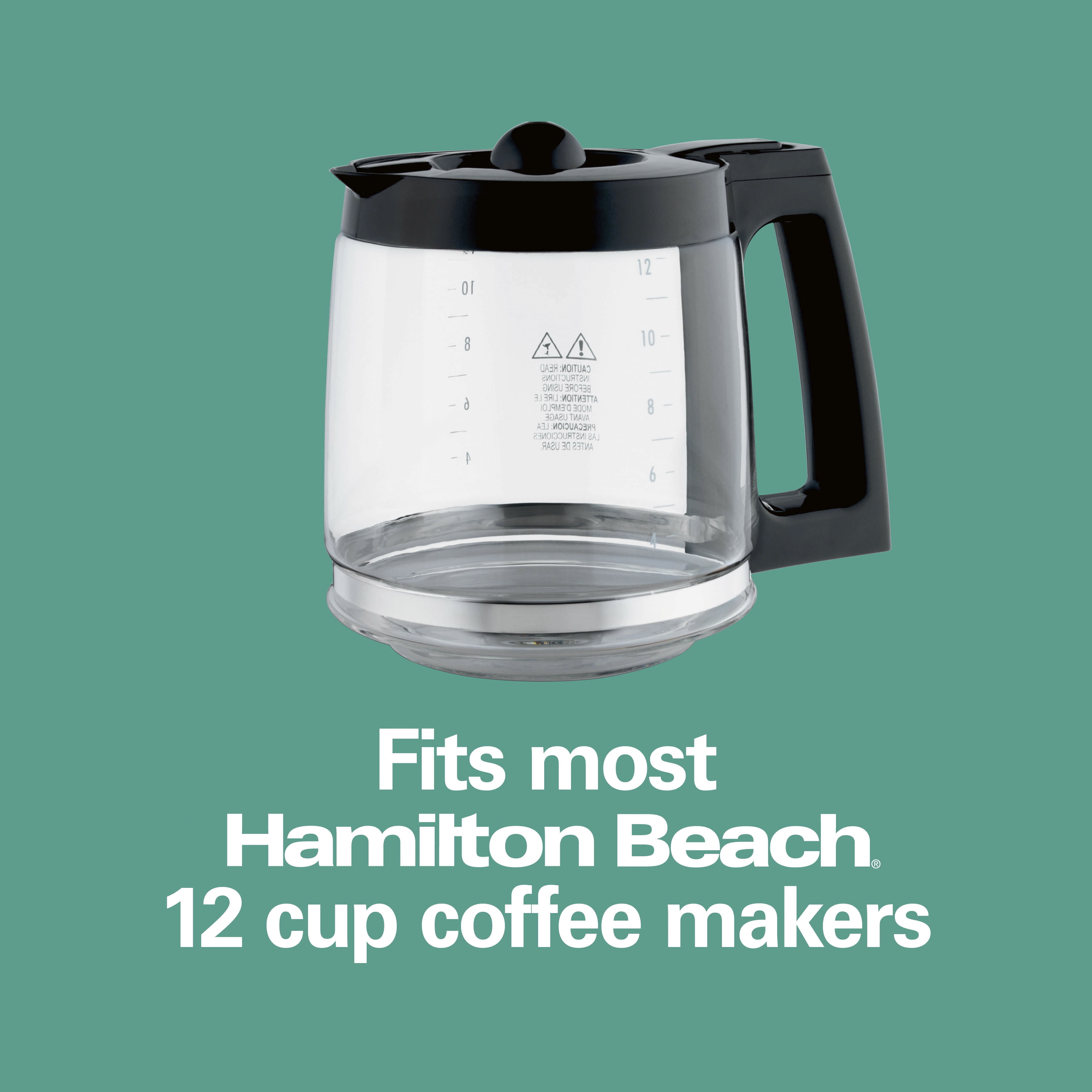 Ulrempart 12-Cup Replacement Coffee Carafe Pot Compatible with Hamilton  Coffee Maker, Machine, Brewer Models 49980A, 49980Z, 49983, 49618, 46300