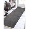 thumbnail image 1 of Get My Rugs D00111H0032G33 2 ft. 6 in. x 12 ft. Hand Woven Flat Weave Kilim Wool Runner Area Rug, Contemporary - Silver, 1 of 2