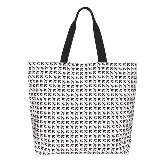 Easygdp Airplane Bolsas Tote para Mujer, Bolsos de Hombro para Viaje, Bolsos de Mano de Gran Capacidad para Compras y Trabajo