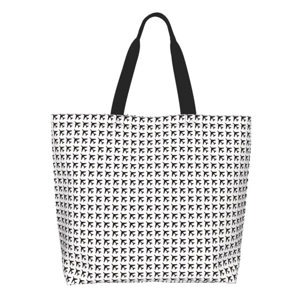 Easygdp Airplane Bolsas Tote para Mujer, Bolsos de Hombro para Viaje, Bolsos de Mano de Gran Capacidad para Compras y Trabajo
