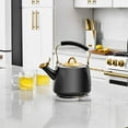 thumbnail image 4 of Thyme & Table Stainless Steel 1.8L Stovetop Tea Kettle - Black & Gold, 4 of 9