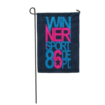 LADDKE Emblem Sport Winner Graphics York Apparels Athletic Badge Best Black Boy Garden Flag Decorative Flag House Banner 12x18 (Garden Best Buys Discount Code)